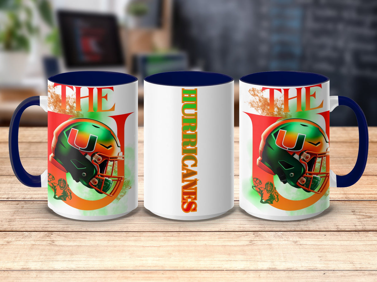 Miami Hurricanes The U Helmet Collector Mug – print detail