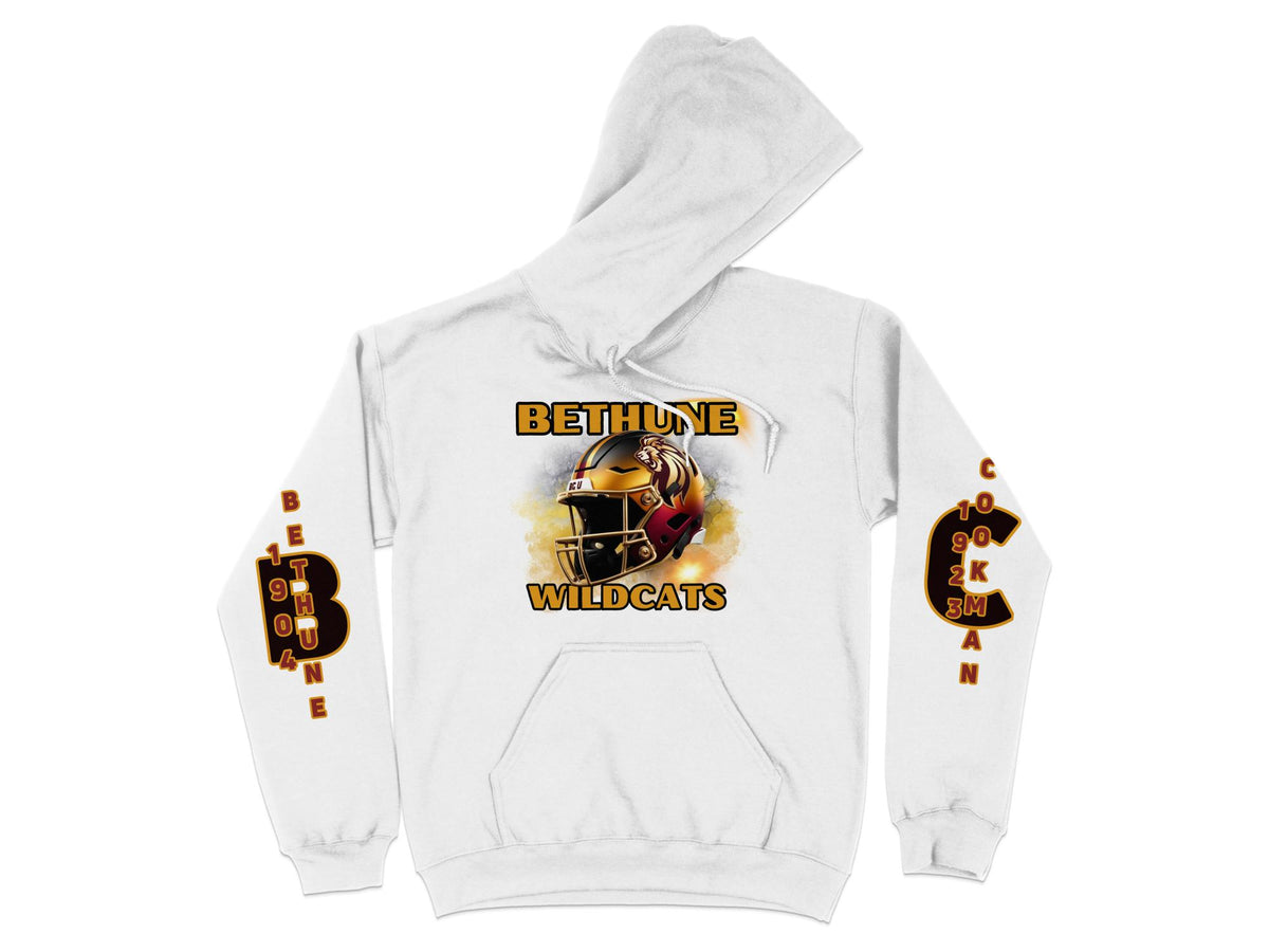 Bethune-Cookman Wildcats Maroon & Gold Helmet Hoodie – mockup