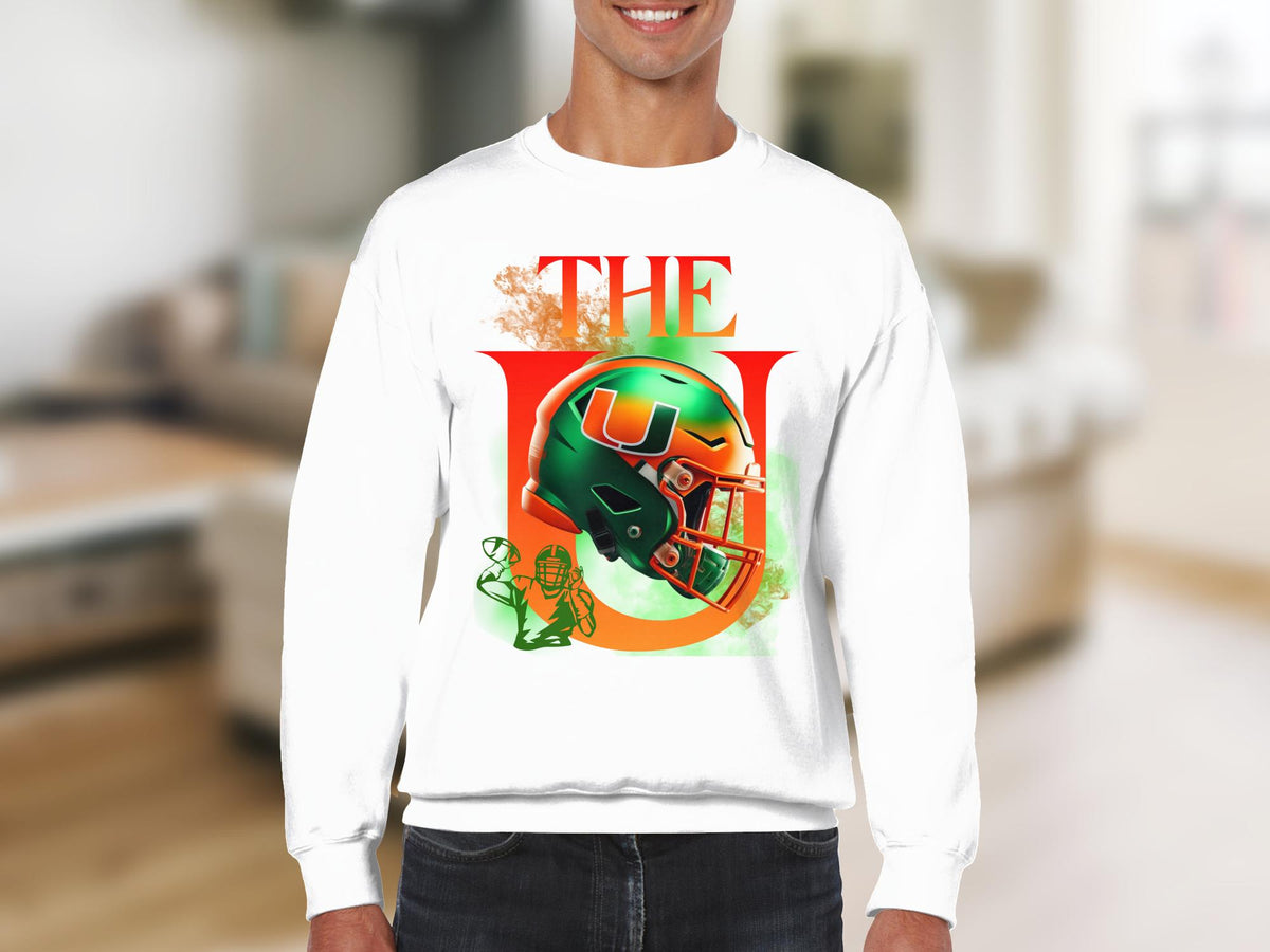 Miami Hurricanes The U Helmet Sweatshirt – front view