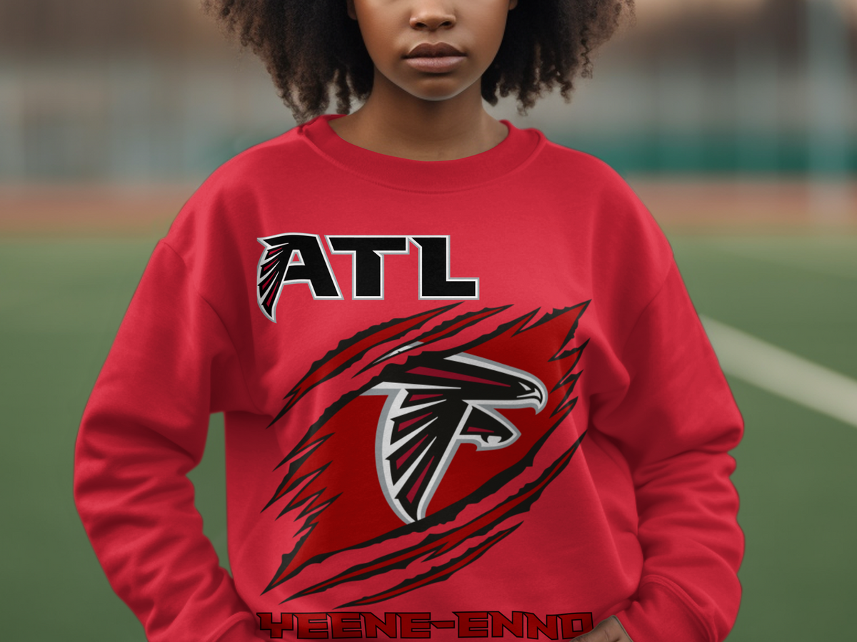 ATL Distressed Falcons Logo Graphic Sweatshirt