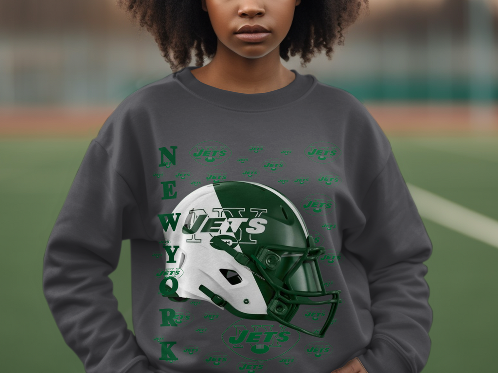 New York Jets Football Helmet Graphic Sweatshirt
