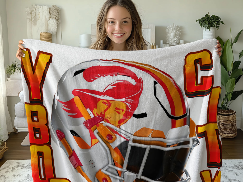 Vibrant Youth City Themed Illustrated Blanket