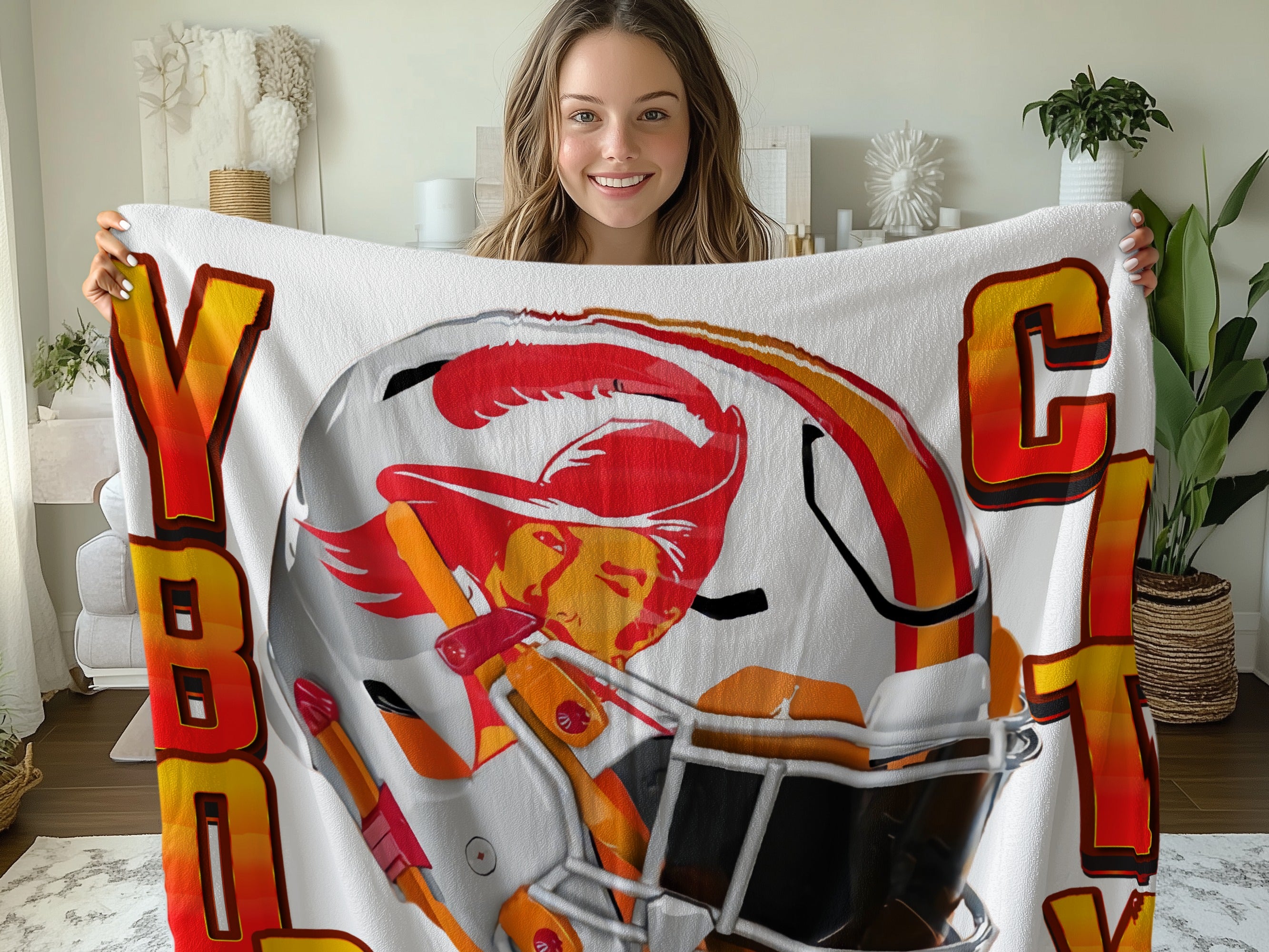 Vibrant Youth City Themed Illustrated Blanket