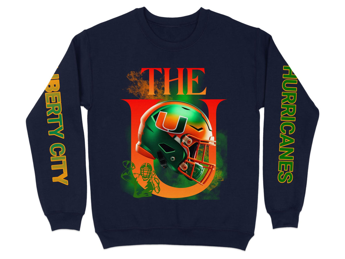Miami Hurricanes The U Helmet Sweatshirt – campus style