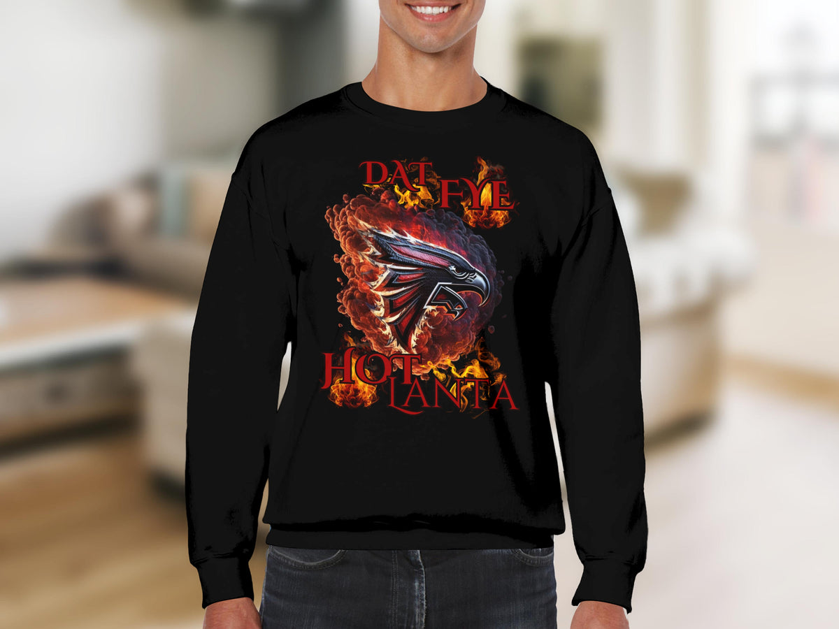 Atlanta Fire Inspired Graphic Black Sweatshirt