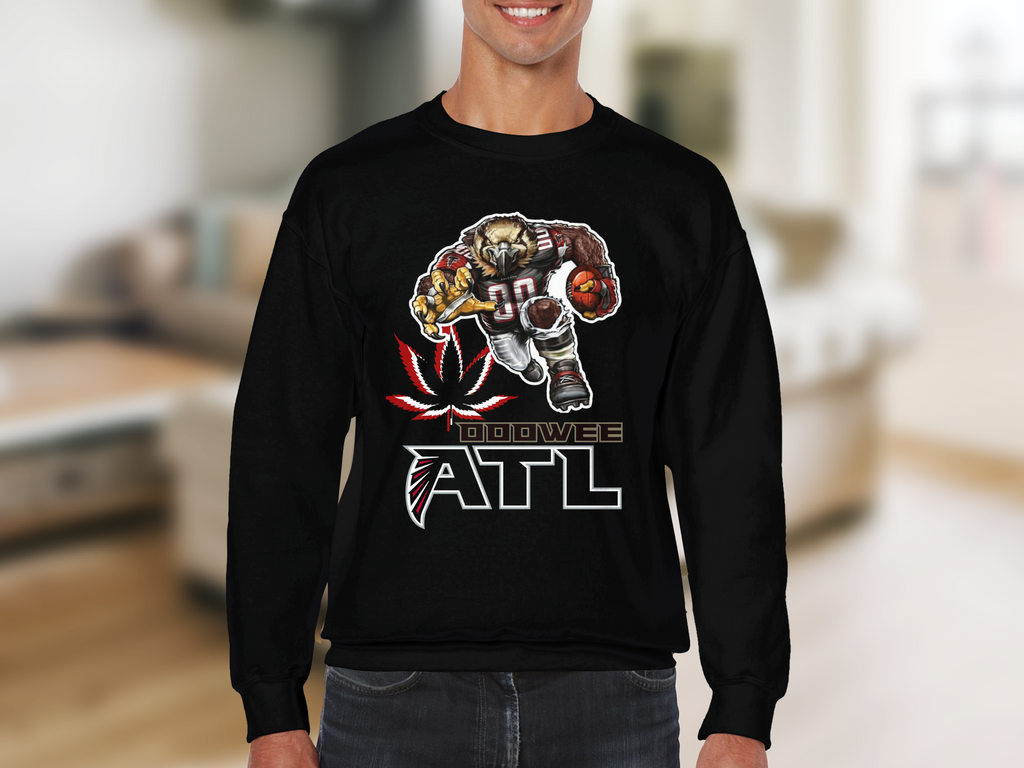 Atlanta Football Themed Graphic Long Sleeve Shirt