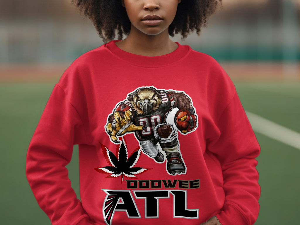 Custom Cartoon ATL Sports Team Graphic Sweatshirt