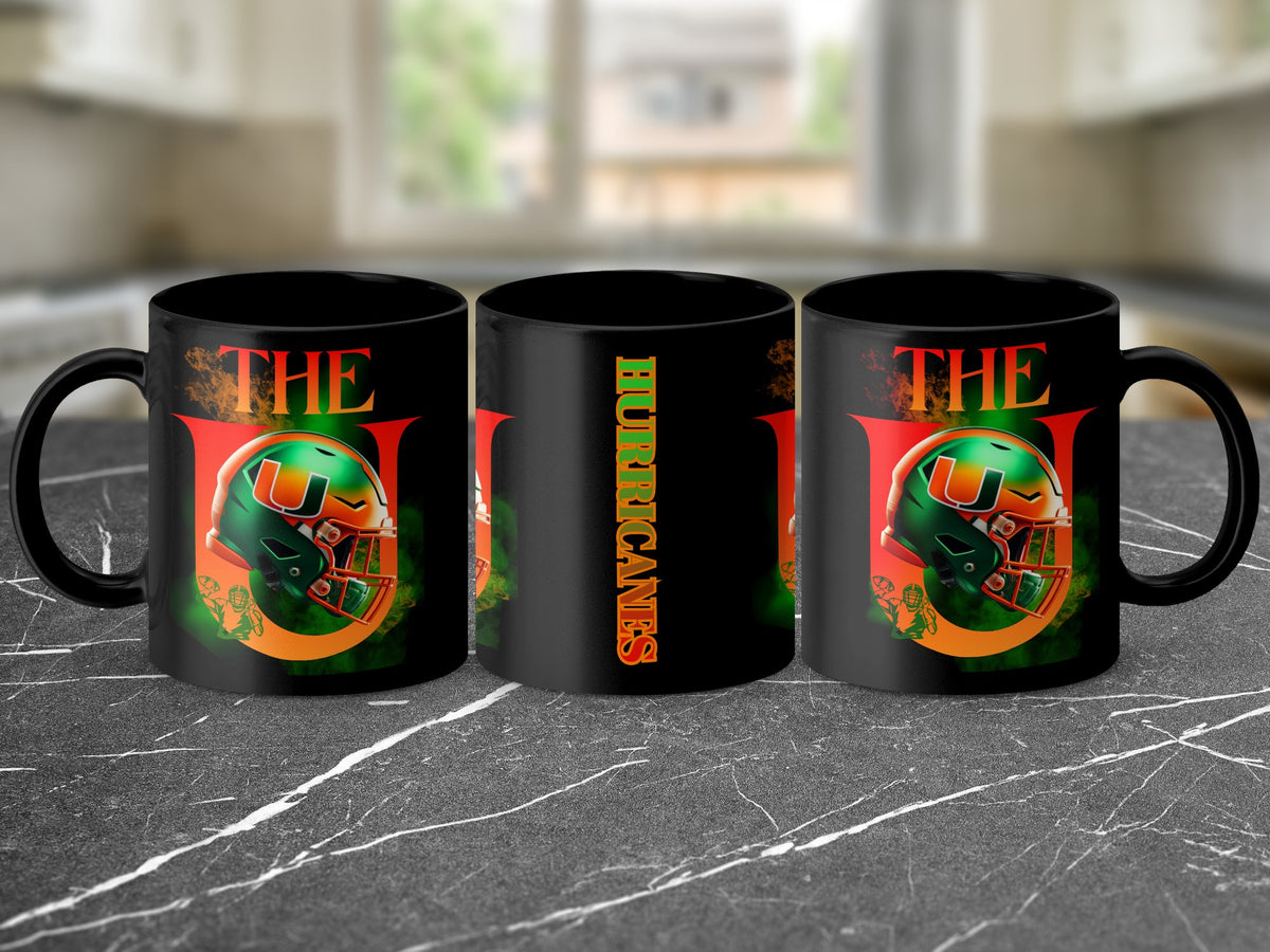 Miami Hurricanes The U Helmet Collector Mug – game day mug