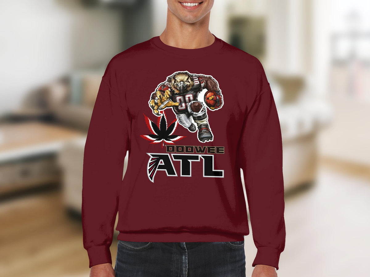 DOOWEE ATL Cannabis Football Graphic Sweatshirt