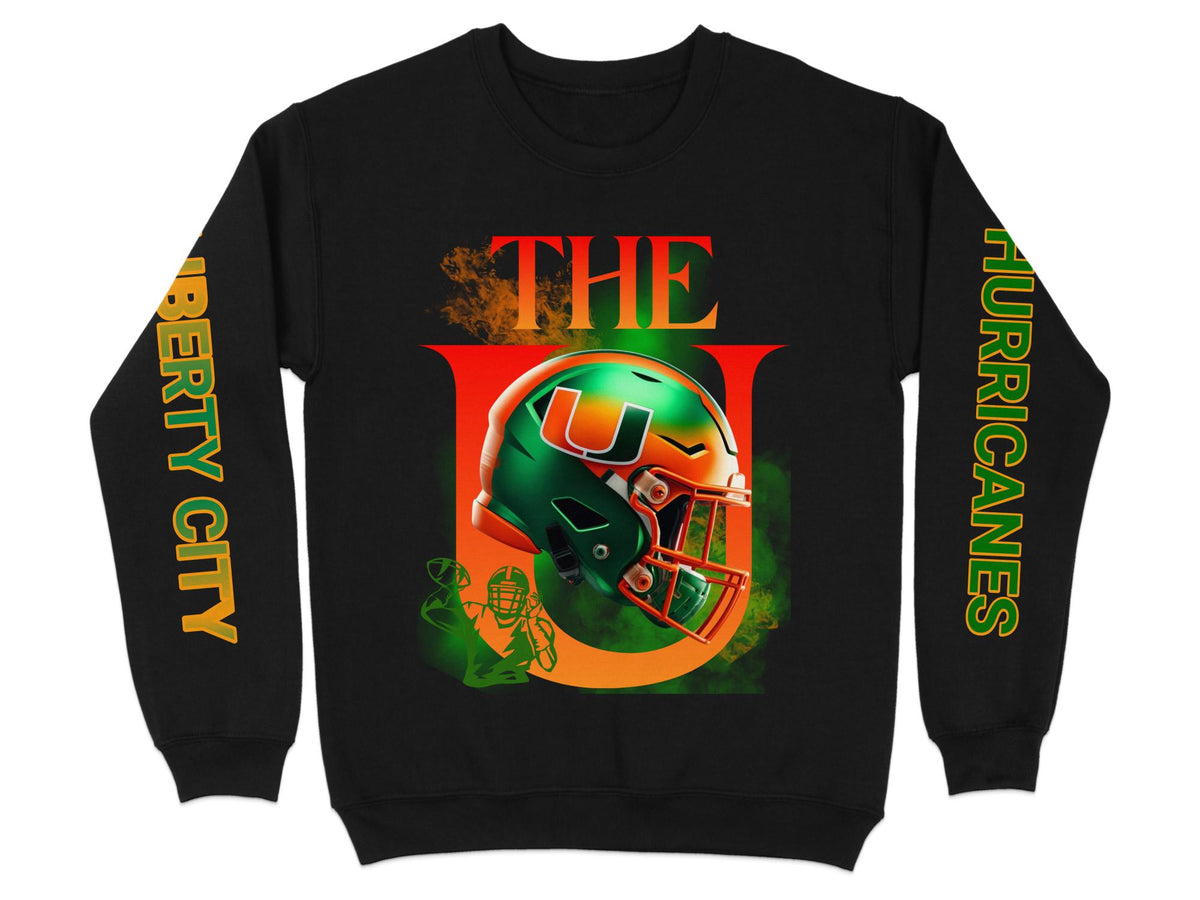Miami Hurricanes The U Helmet Sweatshirt – print detail