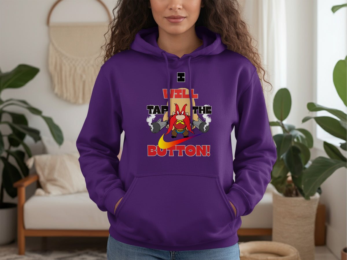 Tap The Button Graphic Printed Hoodie product type