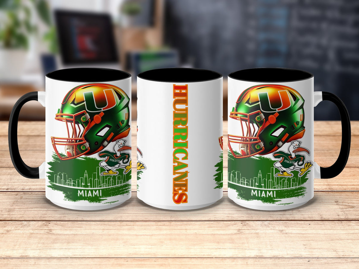 Miami Hurricanes Helmet Skyline Mug – fan gift idea
