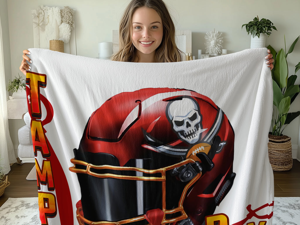 Tampa Football Skull Themed Blanket product