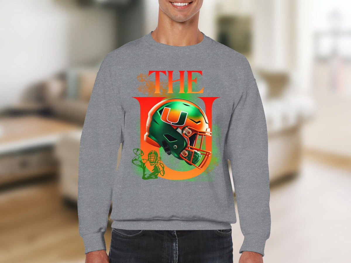 Miami Hurricanes The U Helmet Sweatshirt – game day style